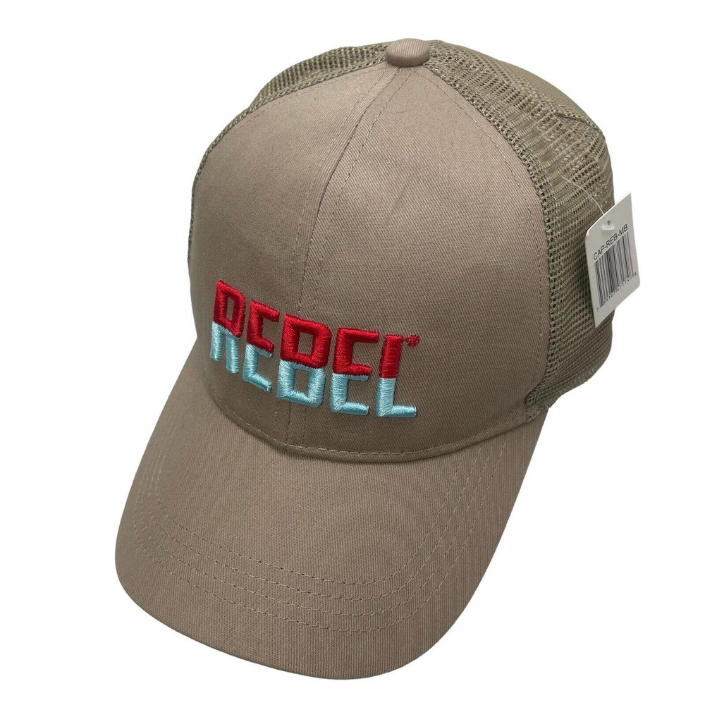 Rebel Lures Trucker Hat Brown Mesh Back Strapback Adjustable Fishing NWT
